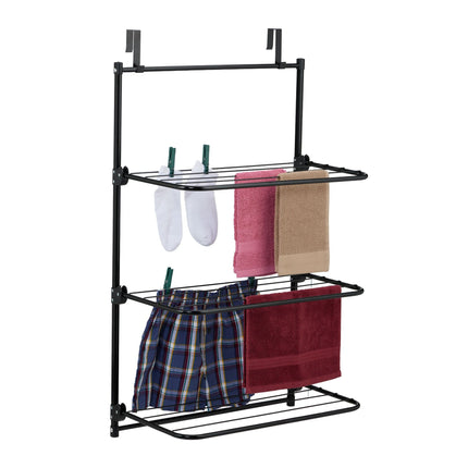 Étendoir à linge suspendu à la porte, pliable en fer
