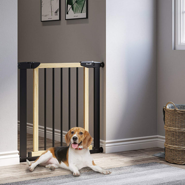 Hundegitter mit selbstschließender Tür, 75–82 cm, ohne Bohren