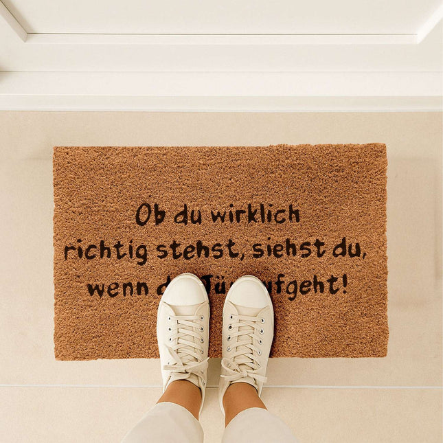 Fußmatte – Kokosfaser, rutschfest, für drinnen/draußen