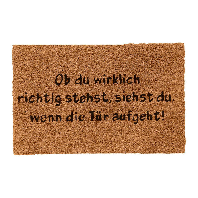 Fußmatte – Kokosfaser, rutschfest, für drinnen/draußen