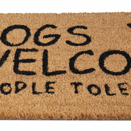 Paillasson en fibre de coco Chiens bienvenus