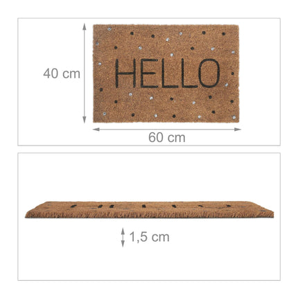 Paillasson fibre de coco "Bonjour"