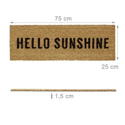 Fußmatte aus Kokosfaser "Hello Sunshine"