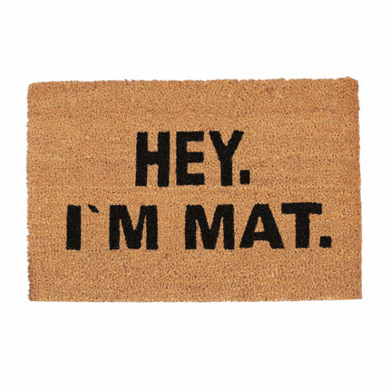 Doormat coconut fiber "Hey. I'm Food”