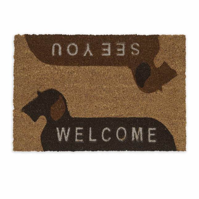 Paillasson en fibre de coco « Welcome/See You »