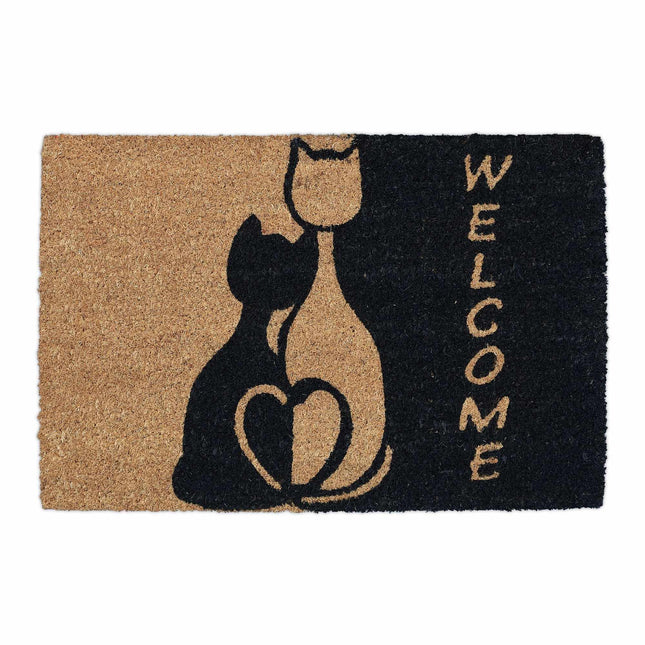 Fußmatte Kokosfaser "Welcome" mit Katze