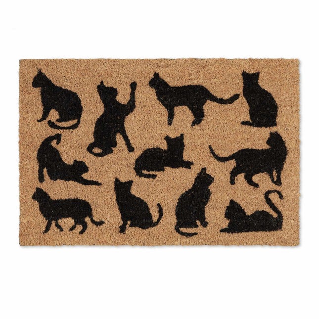 Paillasson en fibre de coco chats noirs