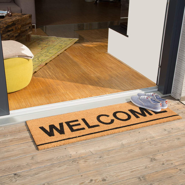 Paillasson rectangulaire en fibre de coco « Welcome »