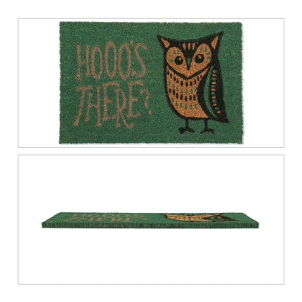 Paillasson en fibre de coco hibou et texte