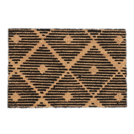 Paillasson en fibre de coco à motif à carreaux