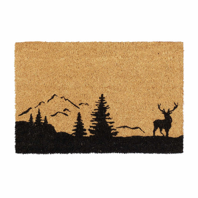 Paillasson en fibre de coco avec motif cerf