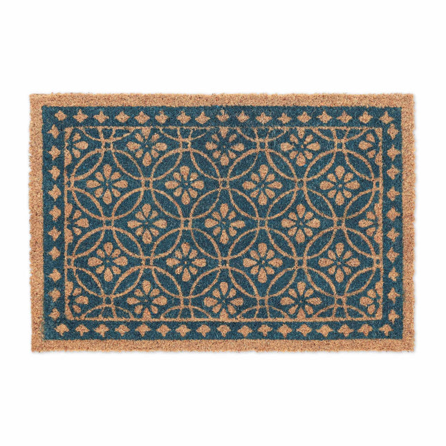 Paillasson en fibre de coco avec motif floral