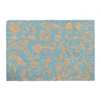 Paillasson en fibre de coco avec fleurs