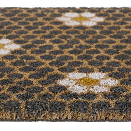 Paillasson en fibre de coco avec motif nid d'abeille