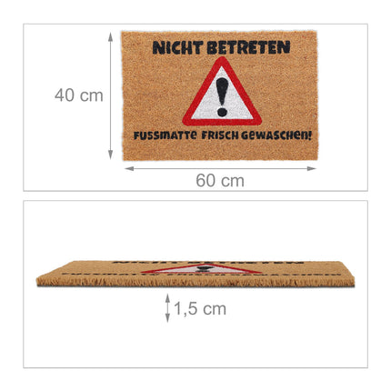 Fußmatte aus Kokosnuss „Betreten verboten.“