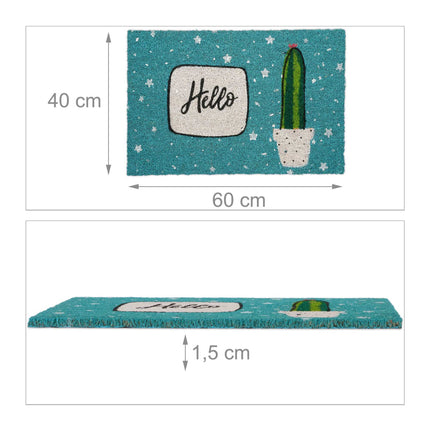Paillasson en noix de coco Hello