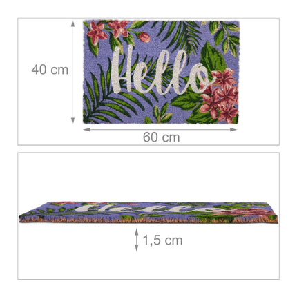 Fußmatte aus Kokosnuss Hello