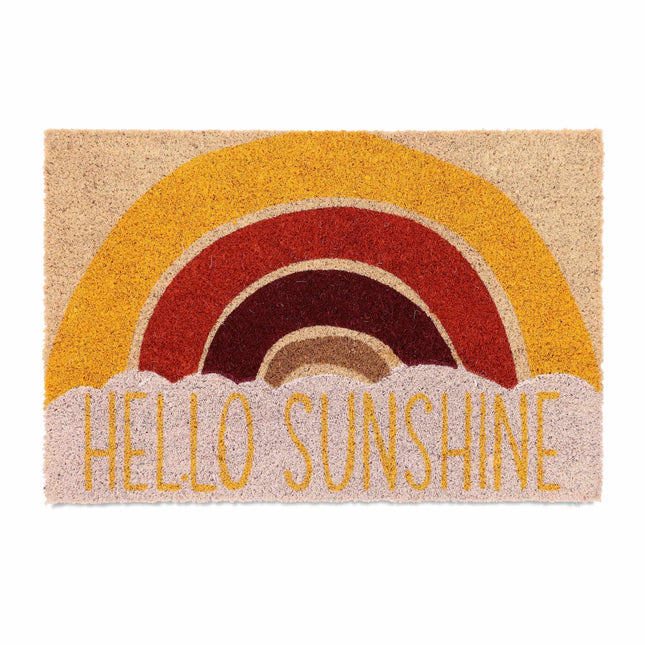 Paillasson en noix de coco « Hello Sunshine »