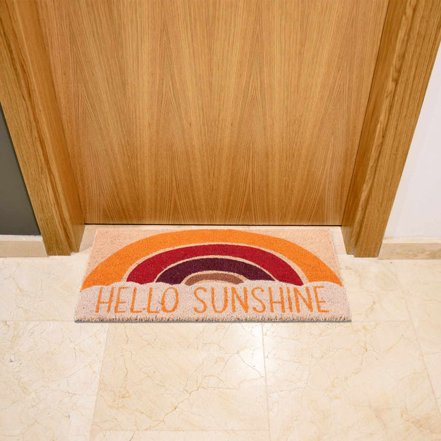 Paillasson en noix de coco « Hello Sunshine »