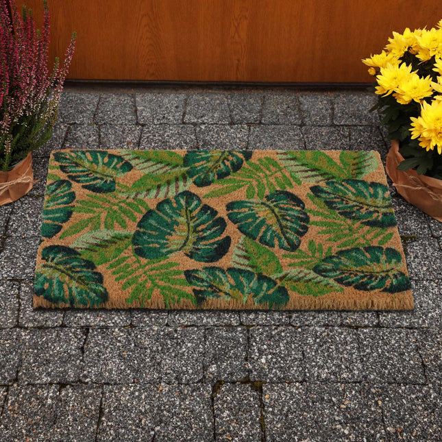 Paillasson en feuilles de Monstera coco