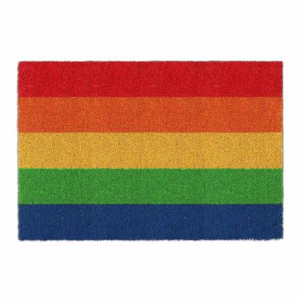 Paillasson en noix de coco aux couleurs de l'arc-en-ciel