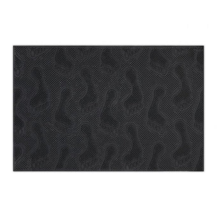 Tapis de porte en caoutchouc motif empreinte de pas