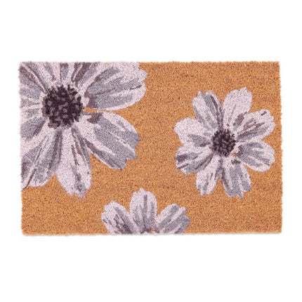 Paillasson avec noix de coco et fleurs