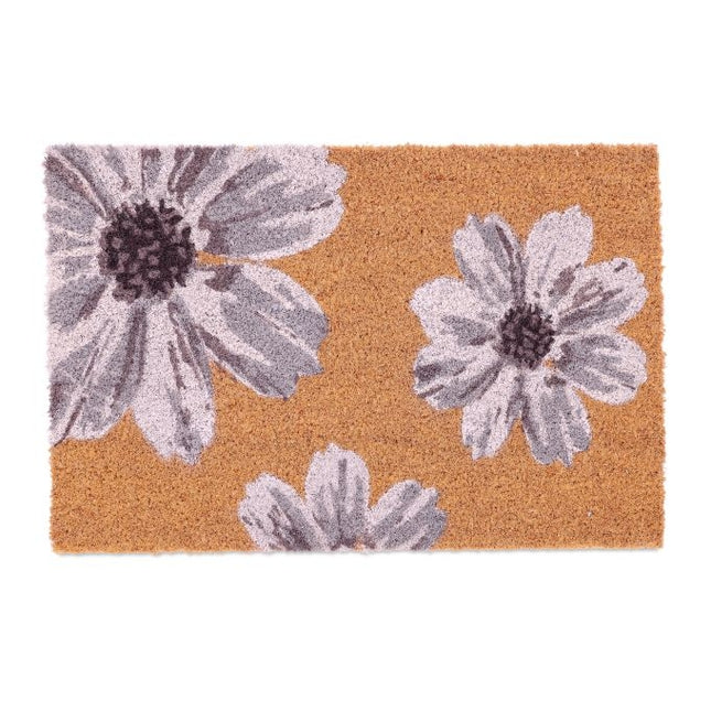Paillasson avec noix de coco et fleurs