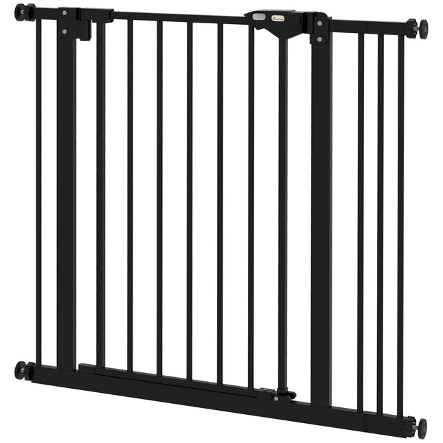 Hundeschutzgitter – Verstellbar, ohne Bohren, Schwarz, 74–87 cm