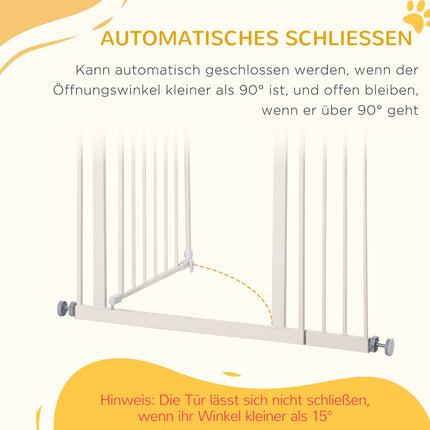 Verstellbares Haustier-Schutzgitter, ohne Bohren, doppelte Verriegelung, 97,5–104,1 cm