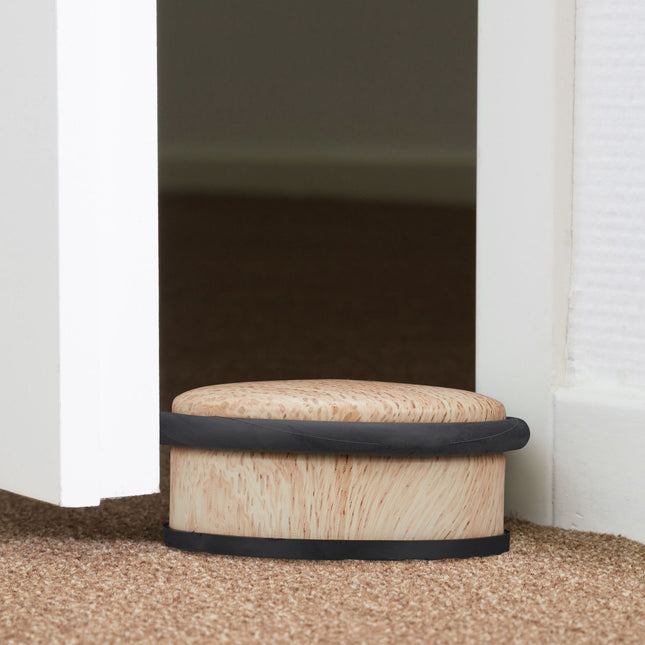 Butée de porte aspect bois