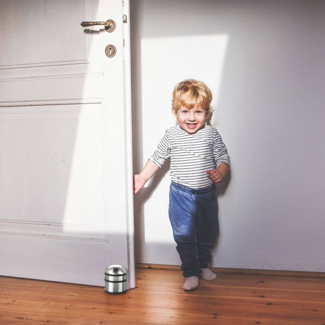 Butée de porte en acier inoxydable argenté