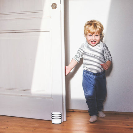 Butée de porte avec anneaux en caoutchouc