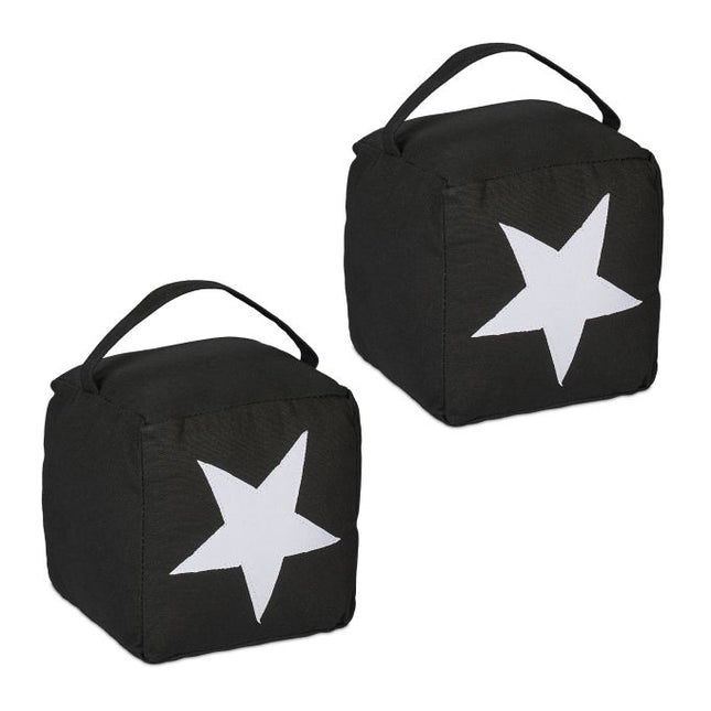 Cale-porte avec motif étoile, lot de 2