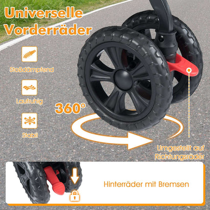 Doppelter Haustier-Kinderwagen mit verstellbarem Verdeck, Grau