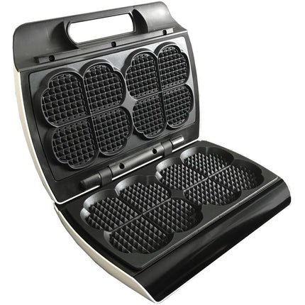 Doppel-Waffeleisen mit Sound, Weiß