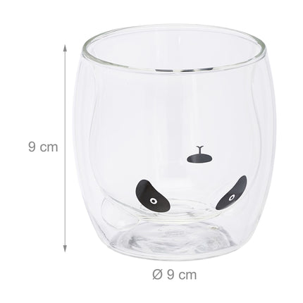 Lot de 3 verres à double paroi en forme d'ours