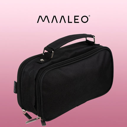 Double extendable pencil case - black Maaleo 24516