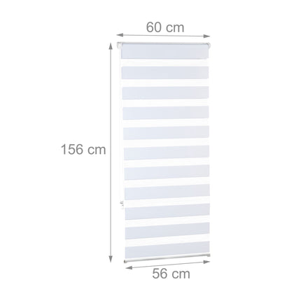Store enrouleur double Klemmfix sans perçage en blanc