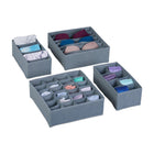 Schubladen-Organizer-Set – 4-teilige Stoffaufbewahrungsboxen