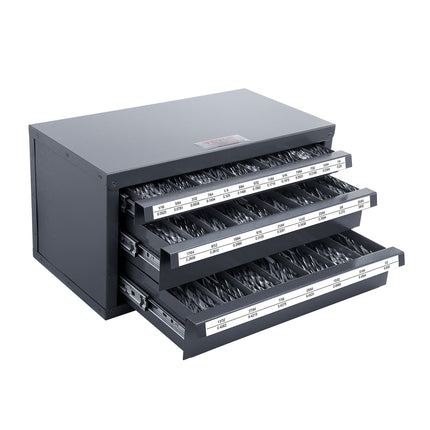 Drill Bit Dispenser Cabinet – 3-Drawer, 29-Compartment