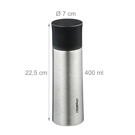 Bouteille en acier inoxydable 400 ml avec gobelet