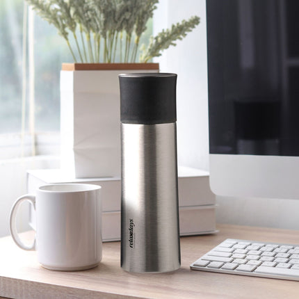 Bouteille en acier inoxydable 400 ml avec gobelet