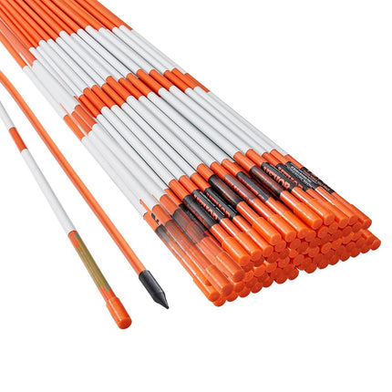 Driveway Markers 100-Pack, 48 In Fiberglass, Reflective