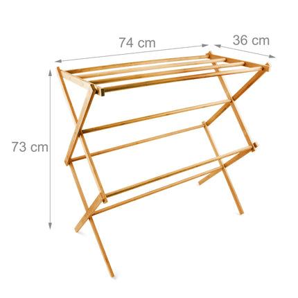 Étendoir à linge pliable en bambou