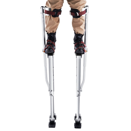 Drywall Stilts, 36-50 In Adjustable Aluminum With Knee Pads