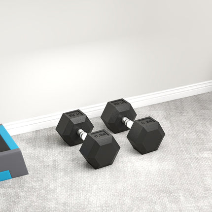 Hantel, 35 kg, Anti-Rutsch-Griff, Schwarz/Silber