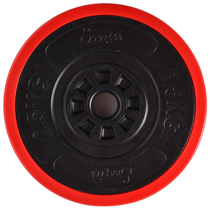Verstellbare Hanteln & Langhantel-Set, 20 kg, rot/schwarz, Heimtraining