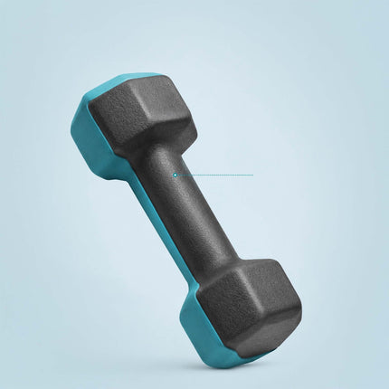 Haltères avec support, 1 à 3 kg, revêtement PVC antidérapant