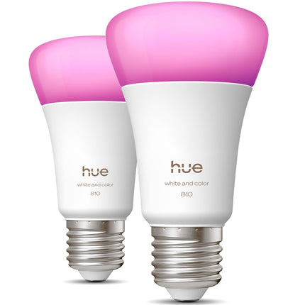 E27 LED Leuchtmittel, White & Color Ambiance, 810lm, 2er-Pack
